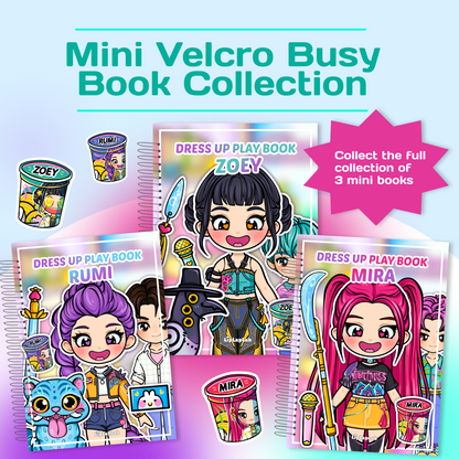 Cute Girl Zoey Mini Busy Book – Interactive Dress Up Play Book