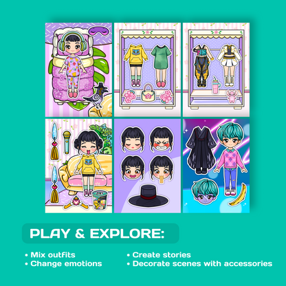 Mini Busy Book Gift Box for Girls & Boys | Kawaii Dress Up Play Set