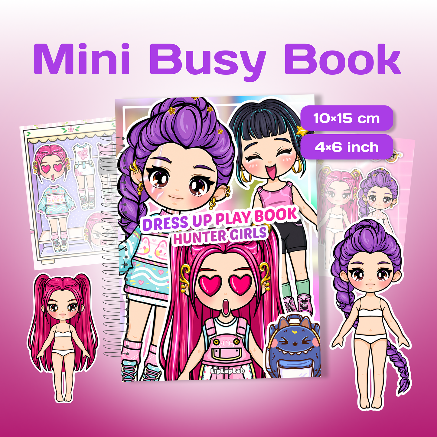 Mega Kawaii Busy Book Gift Box | Interactive Dollhouse & Dress Up Play Set