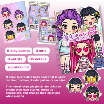 Mega Kawaii Busy Book Gift Box | Interactive Dollhouse & Dress Up Play Set
