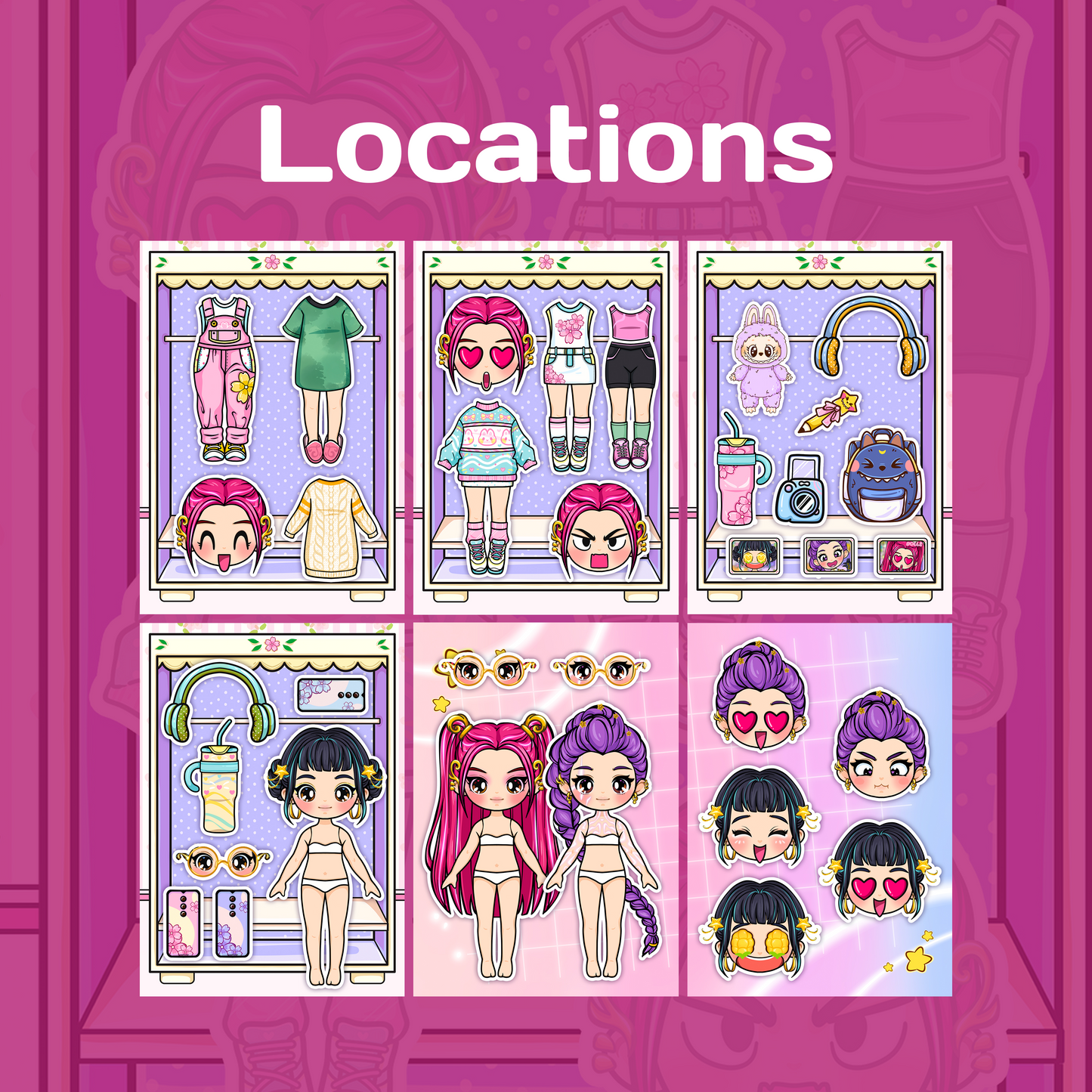 Mega Kawaii Busy Book Gift Box | Interactive Dollhouse & Dress Up Play Set