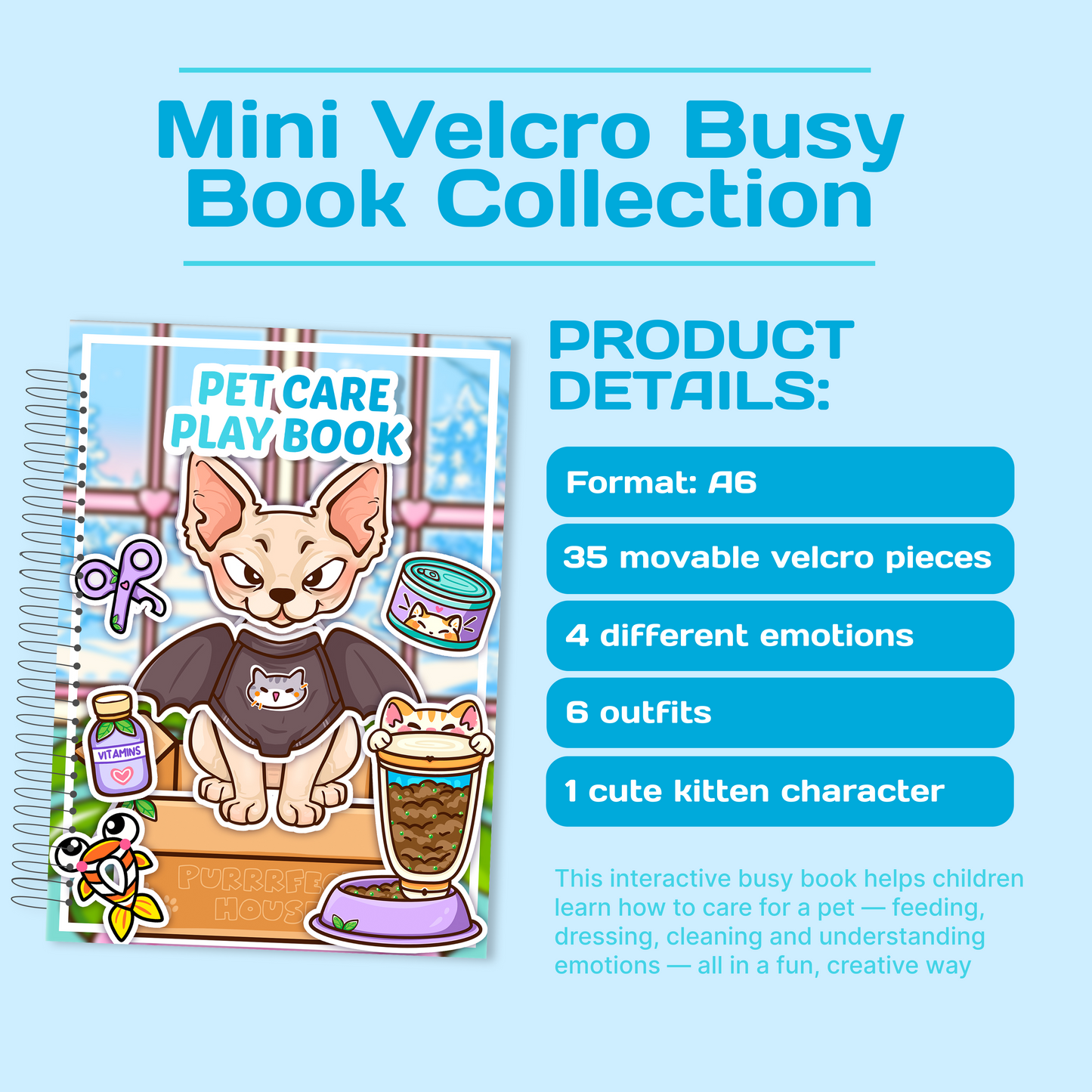 Pink Pet Care Gift Box – Puppy & Kitten Interactive Mini Books