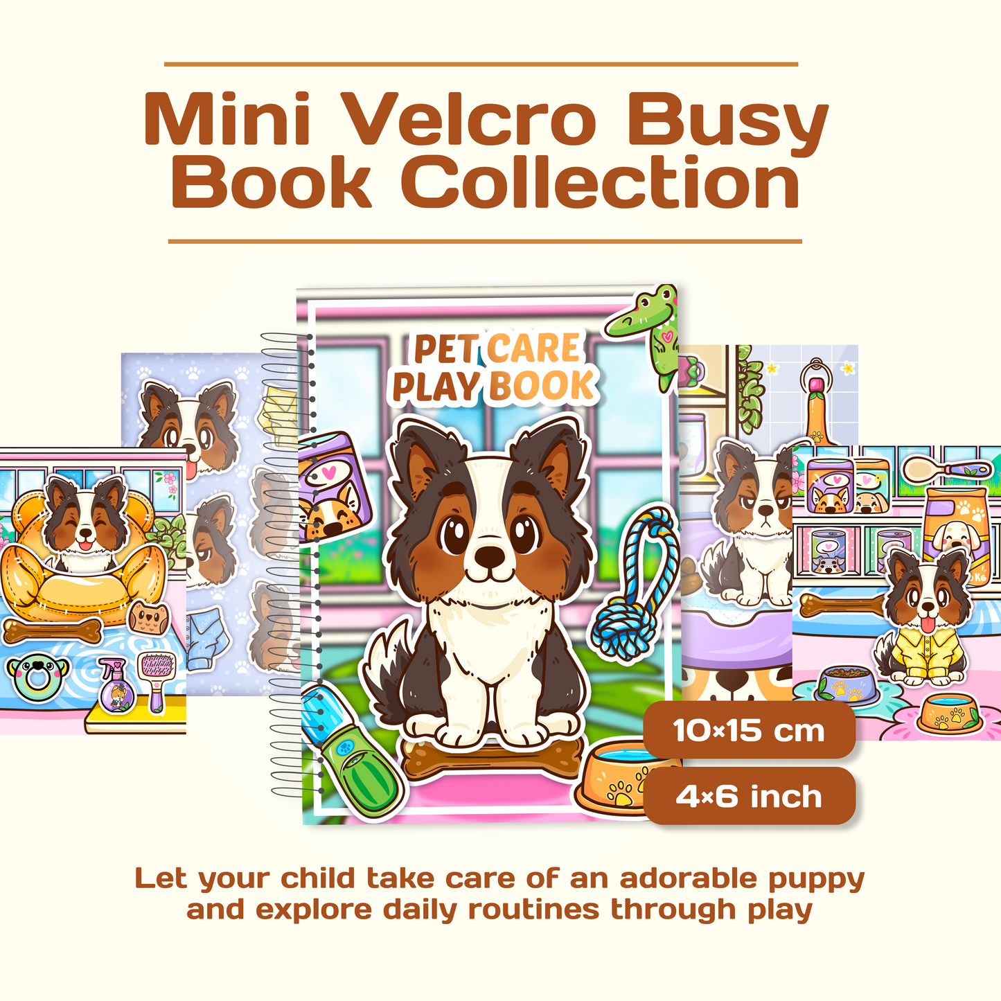 Pet Care Gift Box – Puppy & Ginger Cat Interactive Mini Books