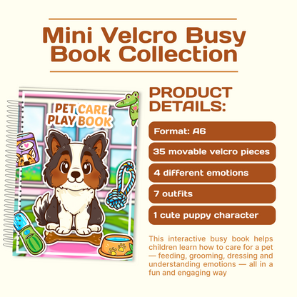 Pet Care Gift Box – Puppy & Ginger Cat Interactive Mini Books