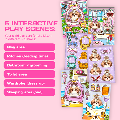 Pink Pet Care Gift Box – Puppy & Kitten Interactive Mini Books