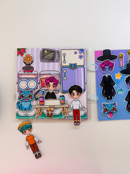 K-Pop Boys DIY Busy Book Kit | Create Your Own Interactive Doll House