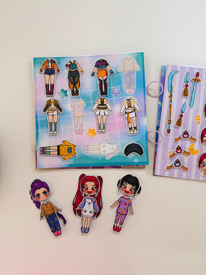 K-Pop Girls DIY Busy Book Kit | Create Your Own Interactive Doll House