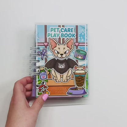 Mini Sphynx Cat Busy Book for Kids | Interactive Pet Care Activity Book